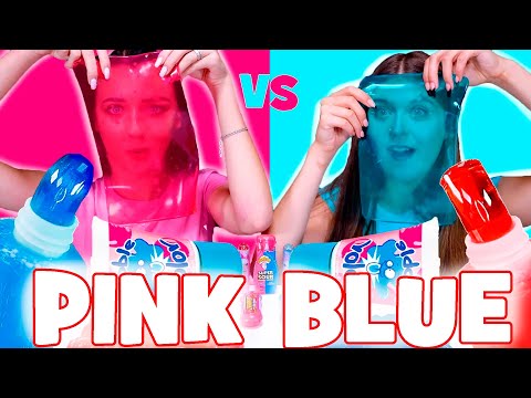 ASMR Jelly Mask, Giant Candy, Honey Jelly Pink VS Blue Mukbang