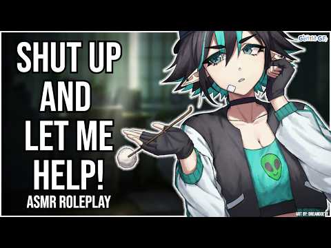 3DIO ASMR | Tsundere Tomboy takes Care of your Problem 🙄| Ear Cleaning Audio Roleplay