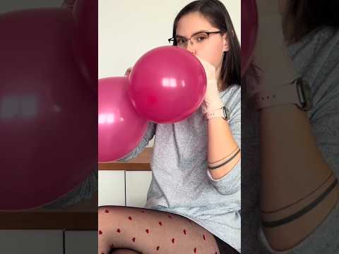 Blowing w Latex Gloves #asmr #balloon #challenge