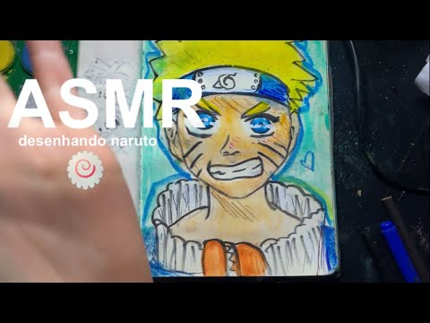 ASMR desenhando o naruto pra um inscrito💛🍥🍜