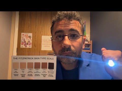 ASMR: Dermatologist Performs Extremely Detailed Face Examination 