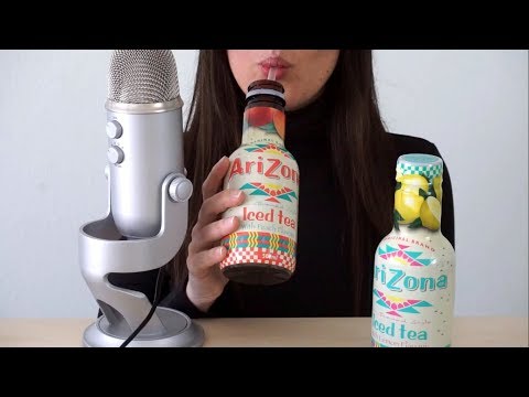 ASMR: Drinking Sounds & Whispering ~ Iced Tea (Whispered)