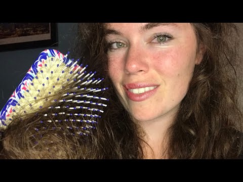 ASMR Brushing/Braiding Hair and Whisper Ramble