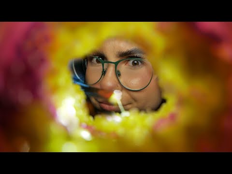 ASMR CZYSZCZENIE USZU 👂🏻😱 nałożone dźwięki, lateksowe rękawiczki, niesłyszalny szept