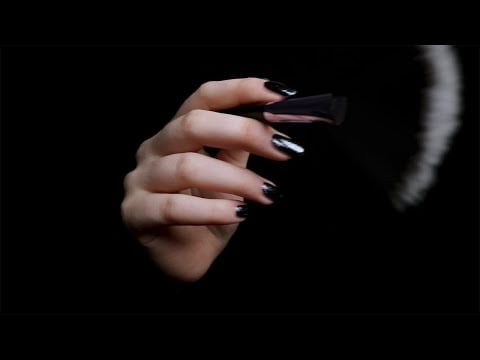 [ASMR] Slow face touching & face brushing (+ soft spoken affirmations, guided meditation)