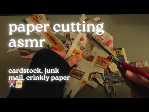 paper cutting asmr✂️slow & fast junk mail cutting | asmr for sleep, no talking satisfying sounds