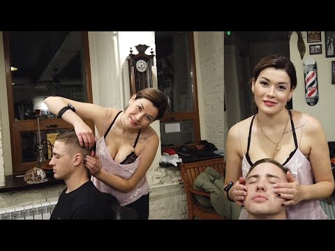 💈INTENSE FULL ASMR MASSAGE by UKRANIAN LADY BARBER IRA | STRONG HANDS but SOFT TOUCH