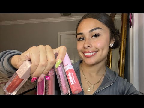 asmr : lipstick / lipgloss application