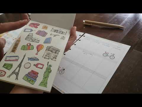 ASMR - Planning next week, papers and stickers - soft spoken with an accent