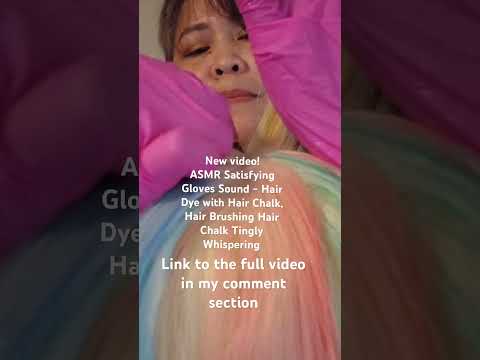 #asmr #hairdye #satisfying #gloves #sound #hairbrushing #fordeepsleep #waterspray #foryou #hair