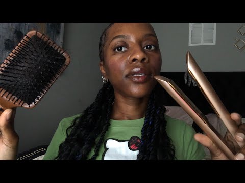 ASMR 🌧️ Hair Straightening While Raining Roleplay