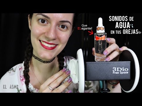 ♡ASMR español♡ SONIDOS DE AGUA EN TUS OREJAS. ♥ (Don gotero, botella,spray,burbujas)