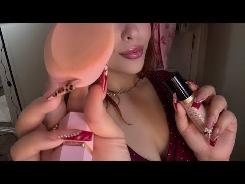 ASMR: Doing Your Makeup Quick For New Years ✨ Roleplay (gum chewing)