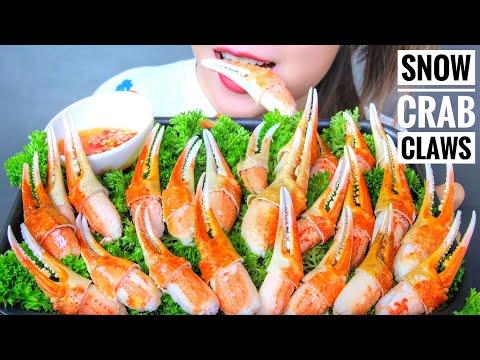 ASMR EATING SNOW CRAB CLAWS , EATING SOUND | LINH-ASMR