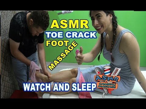 ASMR TURKISH MASSAGE BARBER=FEMALE MASSAGE=FOOT MASSAGE=TOE CRACK=bayan ayak masajı=NO TALKING=SLEEP