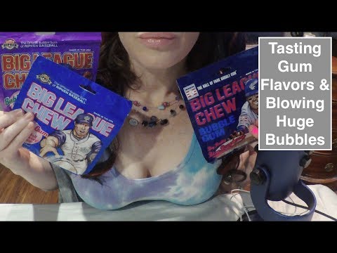 ASMR Gum Tasting & Big Bubble Blowing with Whispered Ramble.