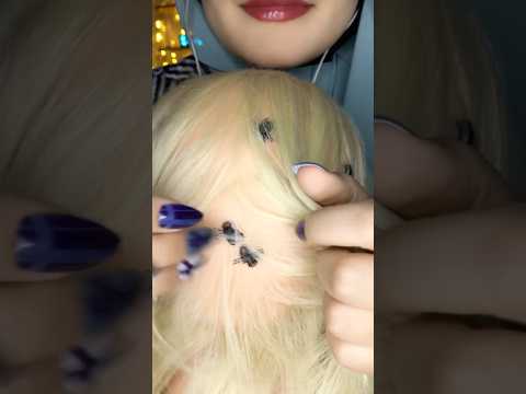 Bugs Stuck There 😵‍💫💆🏻‍♀️ #asmr #satisfying #visualtingle #asmrmassage #asmrscratching #shorts