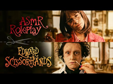 Peg does Edward Scissorhands' makeup 🎃ASMR ROLEPLAY (No Talking)