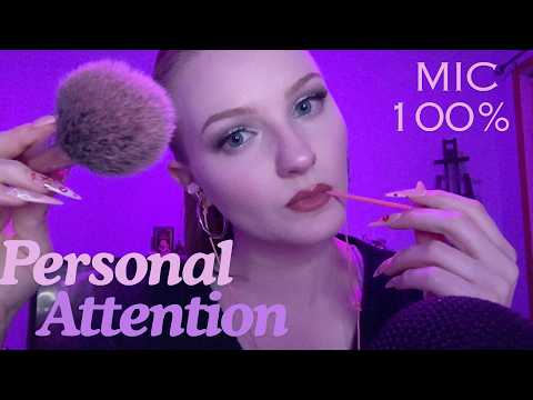 Mic sensitivity 100% Spoolie Nibbling, Gum chewing, Face brushing, Long nails face touching  ASMR