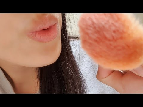 ASMR Face+Lens+Mic Brushing 💗💕 tingle tickle, camera touching scratching, ear cleaning, go to sleep