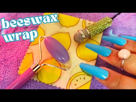 Beeswax Wrap Tapping ASMR Beeswax Wrap Scratching