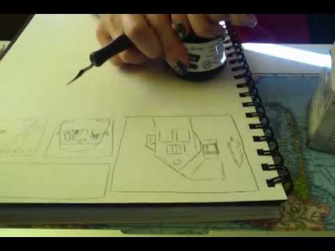 Drawing a comic, relaxing