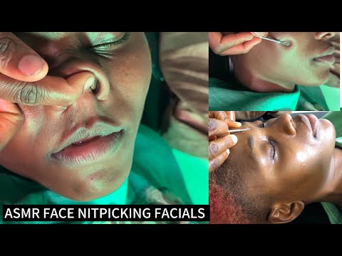 🦋ASMR 🦋FACE NITPICKING FACIALS WITH ALOE VERA GEL VERY TINGLING FOR SLEEP.😴