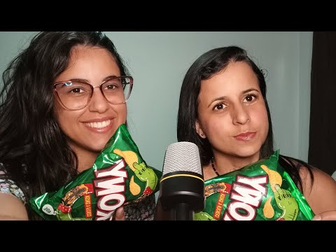 ASMR COM A MINHA IRMÃ COMENDO BATATA