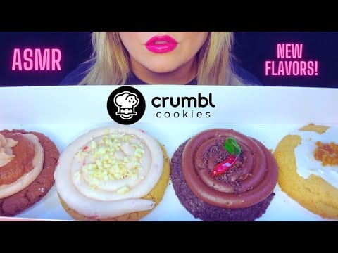 ASMR CRUMBL COOKIES MUKBANG NEW FLAVORS (No Talking) EATING SOUNDS