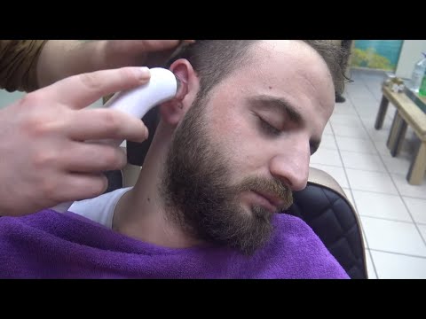 ASMR + TURKISH BARBER MASSAGE + EAR BURN + NECK CRACK + head, face, neck, wire, ear, sleep massage