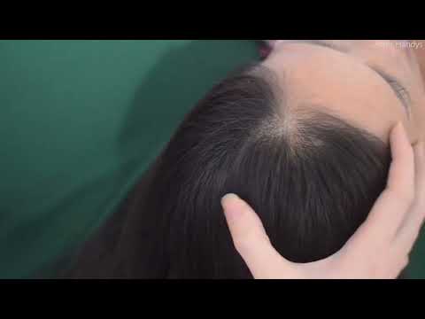 ASMR Hair Parting, Hair Play On Real Person With Breathing, Snoring Sounds Make You Relieve Stress