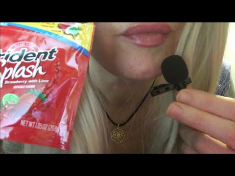 ASMR Gum Chewing Fun Facts | Tingly Mini Mic Whisper