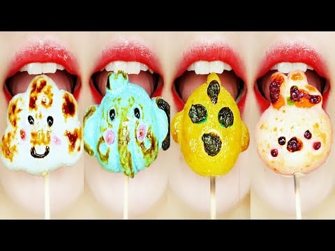 ASMR ROASTED MARSHMALLOW 🐰🐘☁️🦒🐾 EMOJI FOOD MUKBANG (Satisfying & Relaxing)
