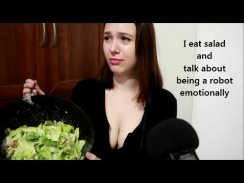 ASMR Eating Salad Mukbang(?)