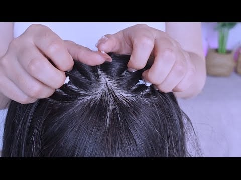 Soothing Hair Parting and Scalp Scratching for Sleep