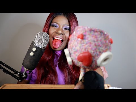 Valentine's Day Sprinkle Dust Chocolate Caramel Apple ASMR Eating Sounds