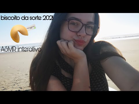 ASMR NA PRAIA • biscoito da sorte 2021 + mensagem de esperança para o ano novo!