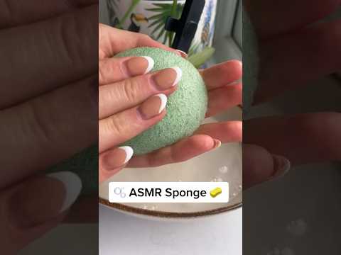 ASMR konjac sponge 🧽 🫧 #konjac #konjacsponge #asmr #asmrsponge #asmrspongesqueezing
