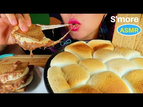 ASMR 스모어 대왕 마쉬멜로우 리얼사운드 먹방| S’mores JUMBO MARSHMALLOWS|CURIE. ASMR