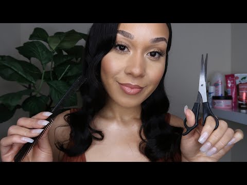 [ASMR] Hair Salon Roleplay| Haircut, Shampoo & Style W/ Layered Sounds