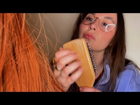 asmr playing with your hair in class, scalp massage, hair brushing and personal attention 🎀👩‍🦰🧑‍🦰