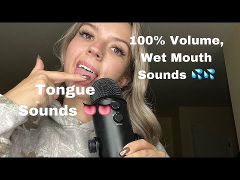 ASMR| Trying New Tongue & Mouth Sounds| 1000% volume (flutters/licking/swirling etc)