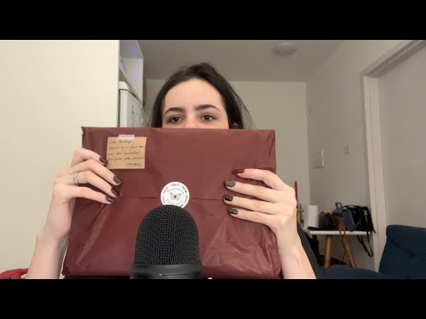 ASMR UNBOXING + MOSTRANDO MEU MATERIAL DA FACULDADE