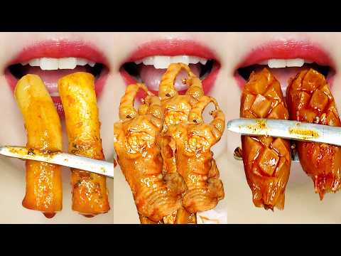 ASMR Spicy & Crunch Boneless Chicken Feet 🌶️🔥 MUKBANG 튤립 닭발 먹방 Eating Sounds