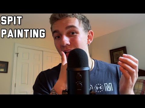 Asmr fast and chaotic spit painting