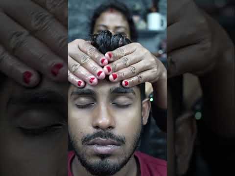 Lady Barber Doing Slow ASMR Scratching & Tapping Head Massage #shorts