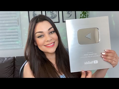 ASMR: ABRINDO MINHA PLACA DE 100 MIL INSCRITOS DO YOUTUBE (UNBOXING)