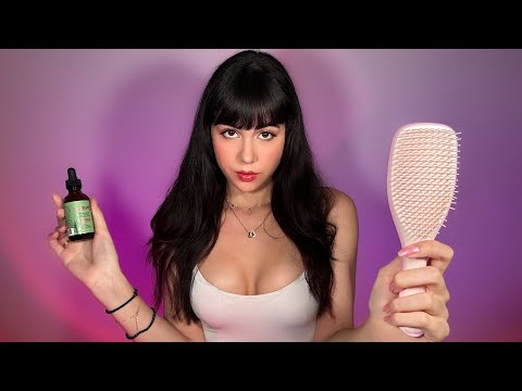 ASMR Tratamiento capilar 🩷 SCALP and HAIR treatment 🎀