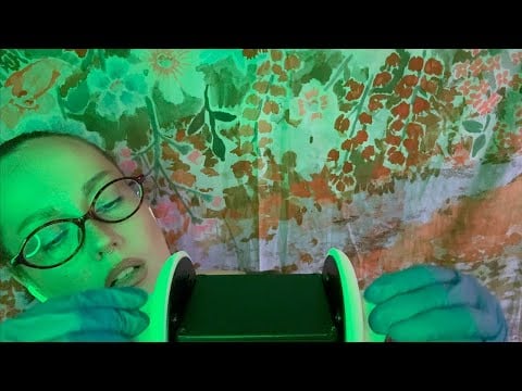 ASMR | Ear Palpation & Inaudible Whispers - With & Without Gloves, Mouth Sounds