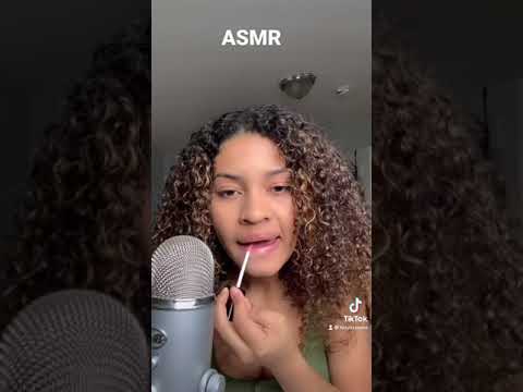 Applying Lipgloss #asmrshorts #mouthsounds